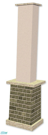 Sims 2 — Studio K Brick 02 Column - Moss by StudioKhagerks — Coordinates with Studio K Brick 02 Fencing Systems and