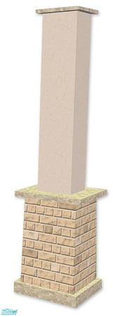 Sims 2 — Studio K Brick 02 Column - Oyster by StudioKhagerks — Coordinates with Studio K Brick 02 Fencing Systems and