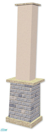 Sims 2 — Studio K Brick 02 Column - Oxygen by StudioKhagerks — Coordinates with Studio K Brick 02 Fencing Systems and