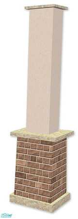 Sims 2 — Studio K Brick 02 Column - Mushroom by StudioKhagerks — Coordinates with Studio K Brick 02 Fencing Systems and