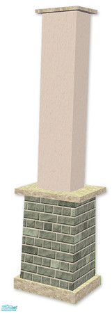 Sims 2 — Studio K Brick 02 Column - Laurel by StudioKhagerks — Coordinates with Studio K Brick 02 Fencing Systems and