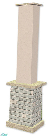Sims 2 — Studio K Brick 02 Column - Frost by StudioKhagerks — Coordinates with Studio K Brick 02 Fencing Systems and