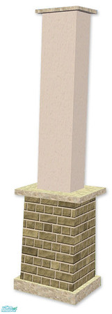 Sims 2 — Studio K Brick 02 Column - Clay by StudioKhagerks — Coordinates with Studio K Brick 02 Fencing Systems and