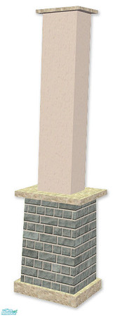 Sims 2 — Studio K Brick 02 Column - Aegean_MESH by StudioKhagerks — Coordinates with Studio K Brick 02 Fencing Systems