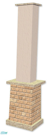Sims 2 — Studio K Brick 02 Column - Apricot by StudioKhagerks — Coordinates with Studio K Brick 02 Fencing Systems and
