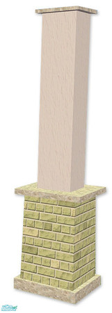 Sims 2 — Studio K Brick 02 Column - Celery by StudioKhagerks — Coordinates with Studio K Brick 02 Fencing Systems and
