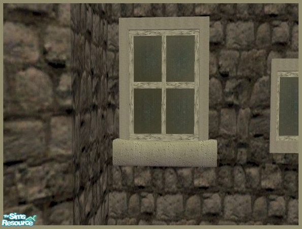 Sims 2 — Rowhouse Slum Small window by Cyclonesue — A shabby window in light and dark frame colours. Ideal for run-down