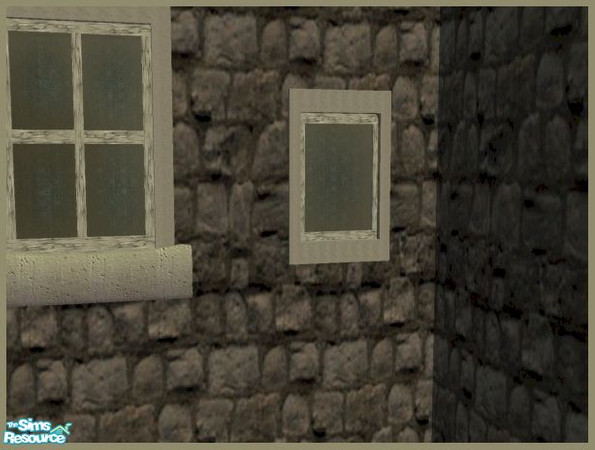 Sims 2 — Rowhouse Slum Tiny window by Cyclonesue — A shabby window in light and dark frame colours. Ideal for run-down