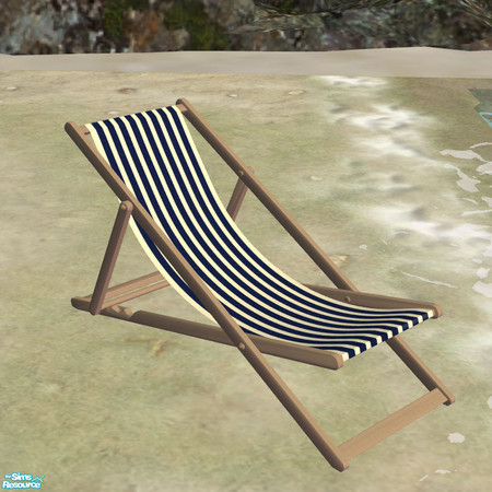 Sims 2 — Summertime- Beach Set - Simal Lounge chair - navy by simal10 — Beach furniture and clutter. Have fun!