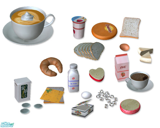 Sims 2 — Kitchen Essentials- Breakfast Clutter by simal10 — 20 meshes and recolors to liven up your kitchen! Have fun...