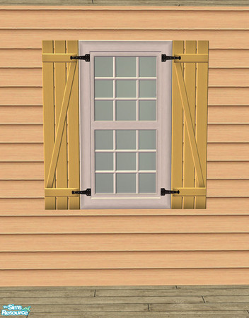 Sims 2 — Lakeside Shuttered Window - Shutter 09 by Shakeshaft — Part of a recolour set of the Lakeside Windows and Doors,