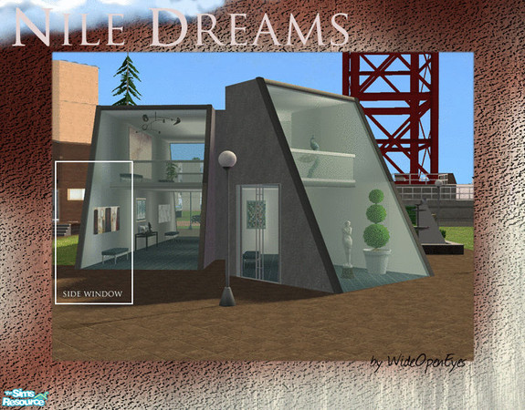 Sims 2 — Nile Dreams - Side Frame by wideopeneyes — This is a set that will create a sloped window with both straight and