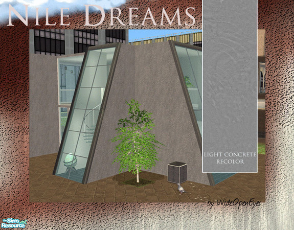 Sims 2 — Nile Dreams - Frame Lt Concrete RC by wideopeneyes — This is a set that will create a sloped window with both