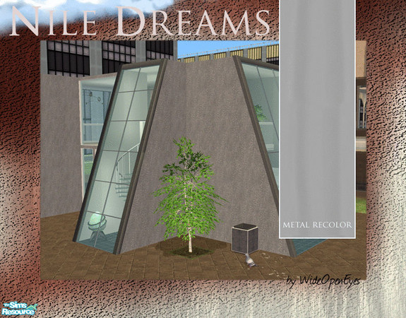 Sims 2 — Nile Dreams - Frame Metal RC by wideopeneyes — This is a set that will create a sloped window with both straight