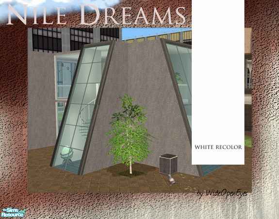 Sims 2 — Nile Dreams - Frame White RC by wideopeneyes — This is a set that will create a sloped window with both straight