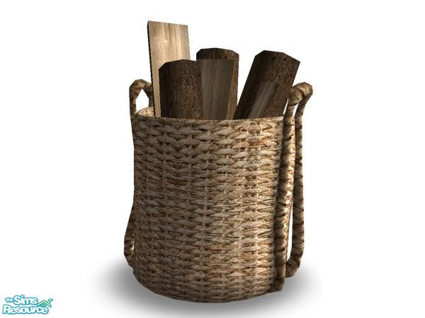Sims 2 — Latia Wood Basket by n-a-n-u — 