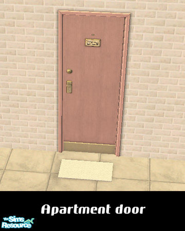 Sims 2 — Apartment door set - 006 by risarisa666 — The color changed the door in the apartment.