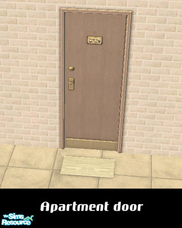 Sims 2 — Apartment door set - 001 by risarisa666 — The color changed the door in the apartment.