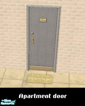 Sims 2 — Apartment door set - 004 by risarisa666 — The color changed the door in the apartment.