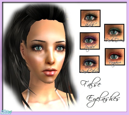 Sims 2 — ~ Fantasy Eyelashes ~ by dealer_day — Really long eyelashes which appear in glasses section. Hope you like them!