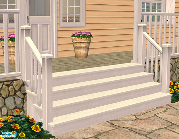 Sims 2 — Lakeside Modular Stairs - White by Shakeshaft — Part of a New set of Modular Stairs to match the Lakeside