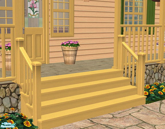 Sims 2 — Lakeside Modular Stairs - Yellow by Shakeshaft — Part of a New set of Modular Stairs to match the Lakeside