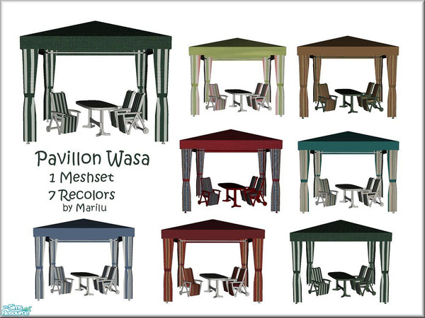 Sims 2 — Pavillon Wasa by marilu — Pavillon,Table and Chair 1 Meshset 7 Recolors