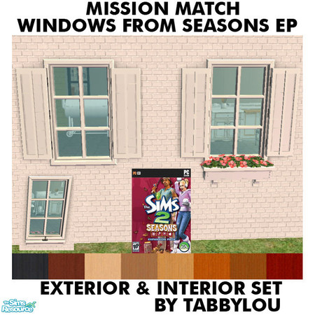 Sims 2 — TL - MM Just Visiting + Truth Divider Window Frames by TabbyLou — Recolors of the Just Visiting Flower Box