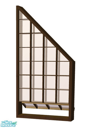 Sims 2 — Loft window 1 - dark wood by Sophel21 — recolors of steffors fab window mesh. This windows in loft style and