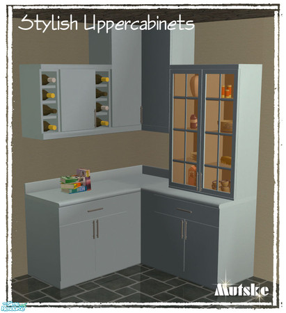 Sims 2 — Uppercabinet Stylish Counter 09 by Mutske — Recolor of the Stylish counter.