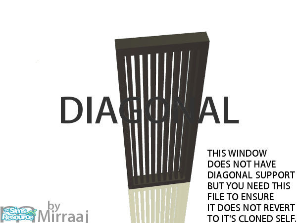 Sims 2 — Kyoto Window [DIAGONAL] by Mirraaj — By Mirraaj.