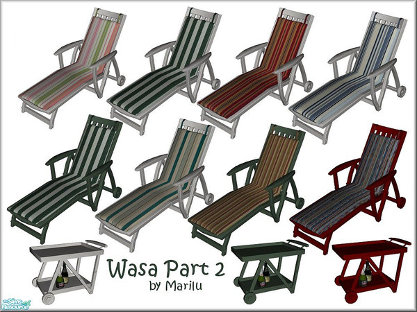 Sims 2 — Wasa Part 2 by marilu — 8 Relaxchairs 3 Servicetables