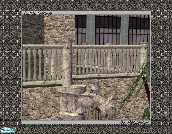 Sims 2 — Gothic Gargoyle - Fence by wideopeneyes — Ever had a feeling someone was watching you but no one was around?