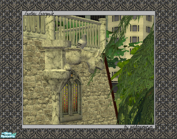 Sims 2 — Gothic Gargoyle by wideopeneyes — Ever had a feeling someone was watching you but no one was around? Well maybe