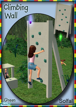 Sims 2 — Climbing Wall - Green by solfal — 