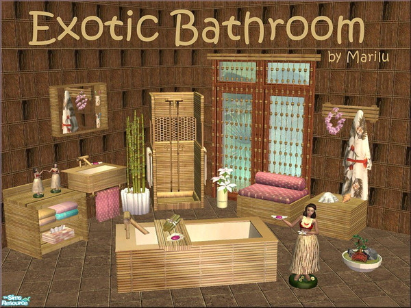 Sims 2 — Bathroom Exotic by marilu — perfect Bathroom for tropical home