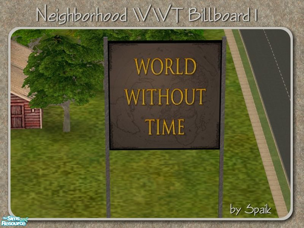 Sims 2 — NH WWT Billboard 1 by Spaik — A billboard to decorate your neighbourhood in retro style. Low poly. Made for