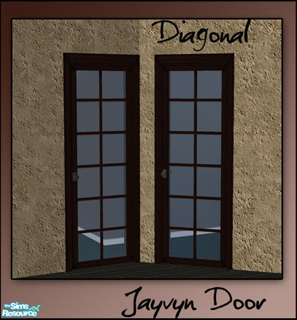 Sims 2 — Jayvyn Build Set - Door - Diagonal by sim_man123 — Diagonal version of my Jayvyn Door. Required if you want to
