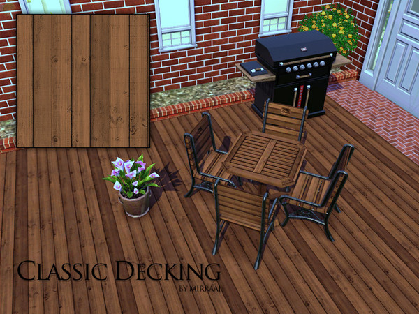 Sims 3 — Classic Decking by Mirraaj — This wood texture is more specialised to be used for decking and the floor for
