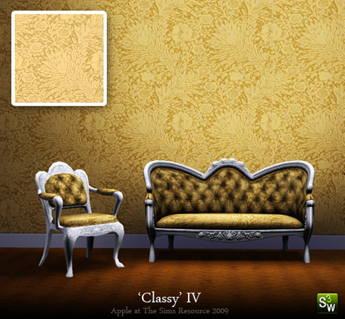 Sims 3 — 'Classy' - Pattern 4 by AppleFall — Custom hand painted pattern for the Sims 3. I put a more victorian classy