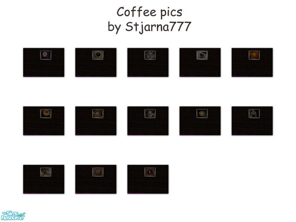 Sims 2 — Coffee pictures set by Stjarna777 — A set of lovely coffee-related pictures. Base game compatible. Will show up