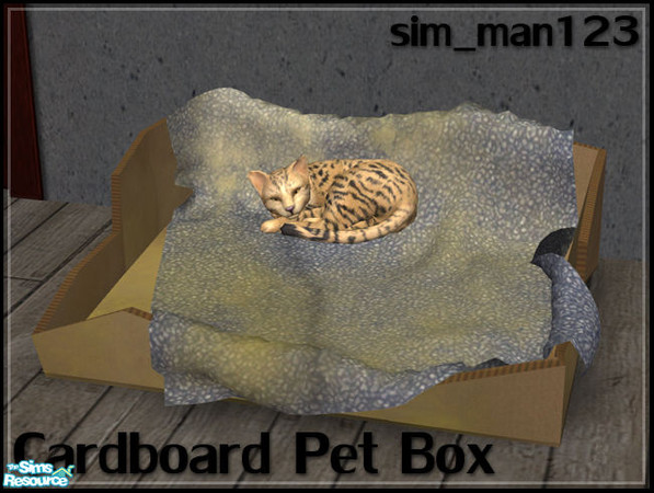 Sims 2 — Cardboard Pet Box by sim_man123 — Mesh for my cardboard pet box.