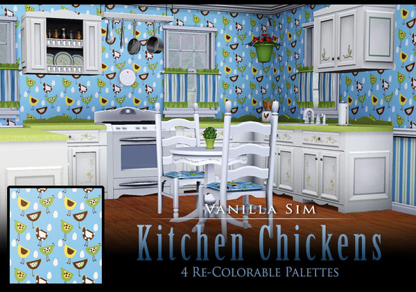 Sims 3 — Kitchen Chickens by Vanilla Sim — Chicken and eggs for an adorable kitchen