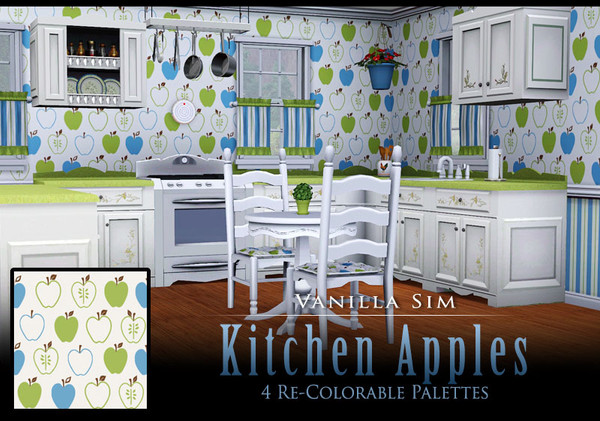 Sims 3 — Kitchen Apples  by Vanilla Sim — Apples, Apples, Apples for an adorable country kitchen