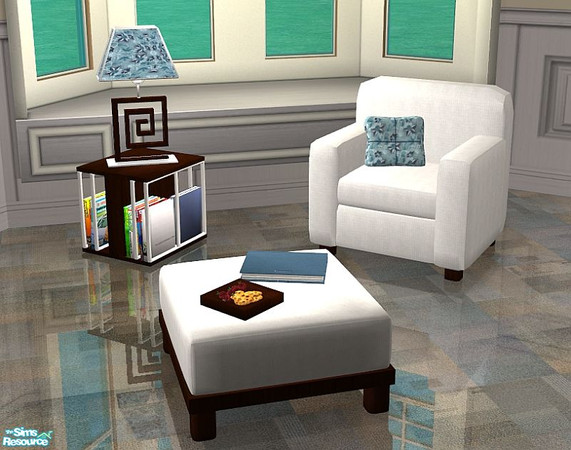 Sims 2 — Reading Nook Mesh Set by SaeraMaples — Comfortable and appealing, a nice place to relax.