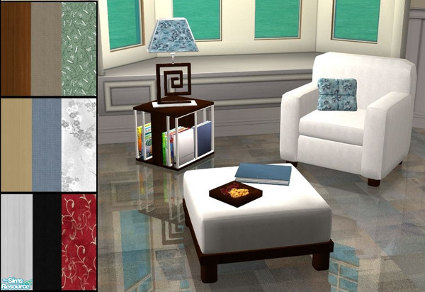Sims 2 — Reading Nook Mesh & Recolors Set by SaeraMaples — 1 Mesh set and 3 Recolor sets. Comfortable and appealing,