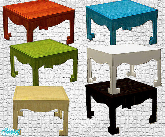Sims 2 — openhouse Juno Coffee Table Set by openhousejack — a set of five tables and a new mesh