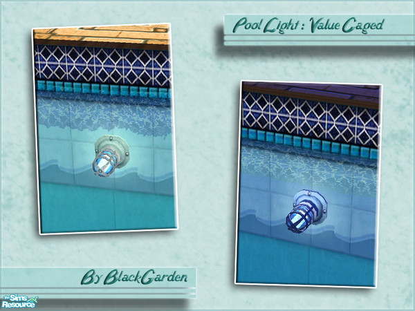 Sims 2 — Pool Lights - Value Caged by BlackGarden — The Maxis value caged wall light, converted into a pool light. The