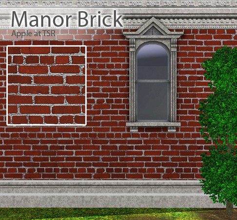 Sims 3 — Pattern - Manor Brick by AppleFall — This is a manor brick wall made into a pattern for you, so for those