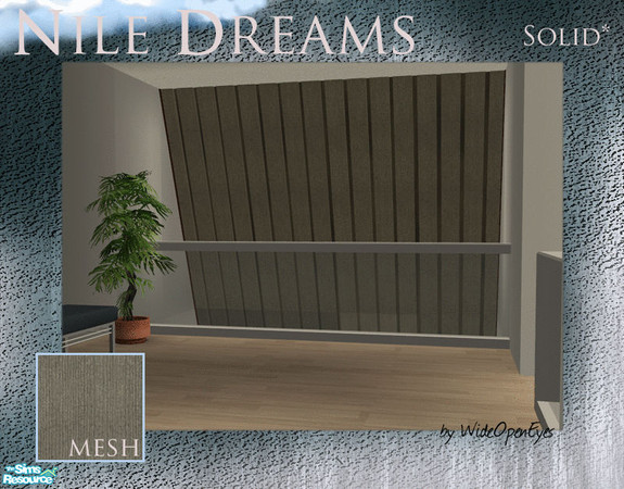 Sims 2 — Nile Dreams Solid - Wood [Mesh] by wideopeneyes — This is the mesh for the Nile Dreams solid wall/window. You